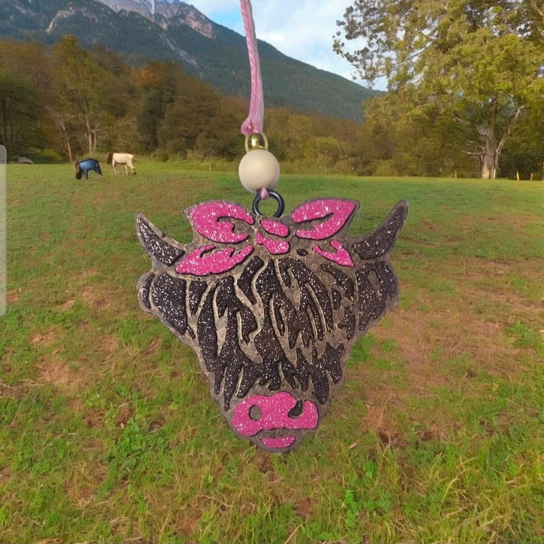 Highland Cow Scented Car Freshie