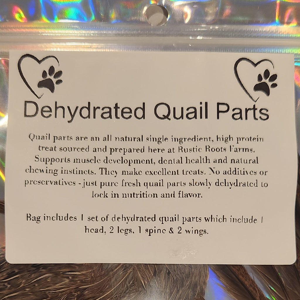 Premium Dehydrated Quail Parts - Natural, Nutrient-Rich Treats